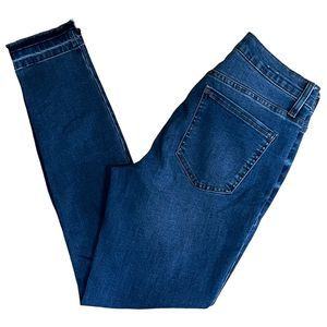 Garage Skinny Jeans Blue Dark Wash High Rise Distressed Ripped Denim Size 9/29